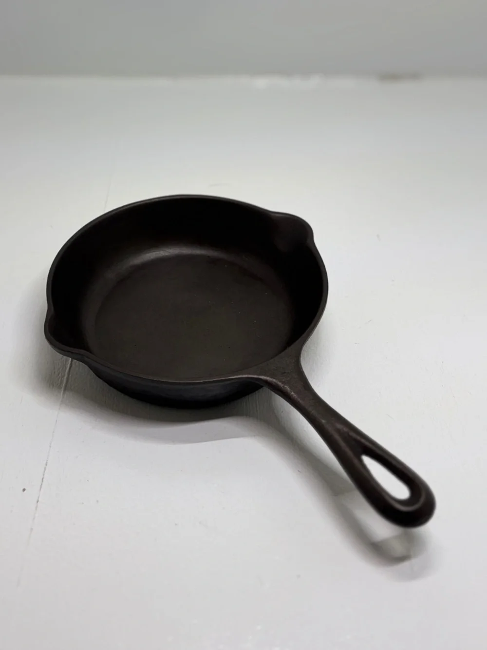 Vintage Mini Cast Iron Skillet Hand Forged Hammered 5” Rustic Farmhouse Restored
